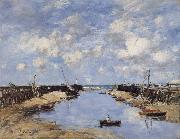 Eugene Boudin The Entrance to Trouville Harbour
